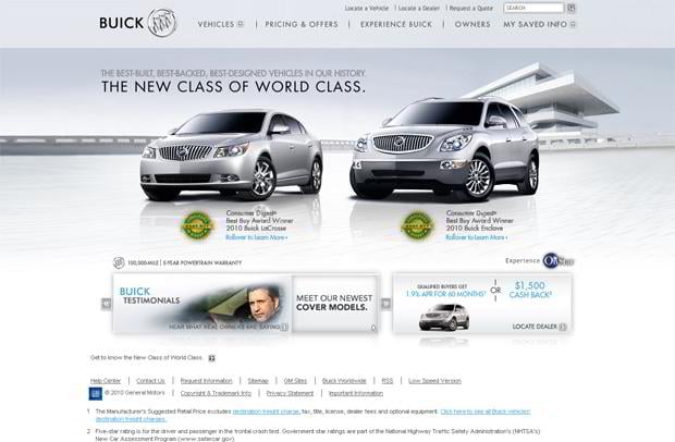 car web design theme - Buick