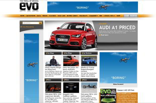 car website design - EVO