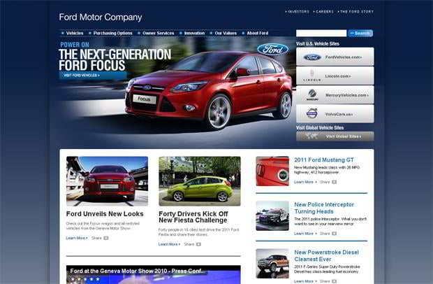 car web design - Ford