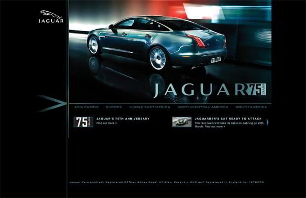 car web design - Jaguar