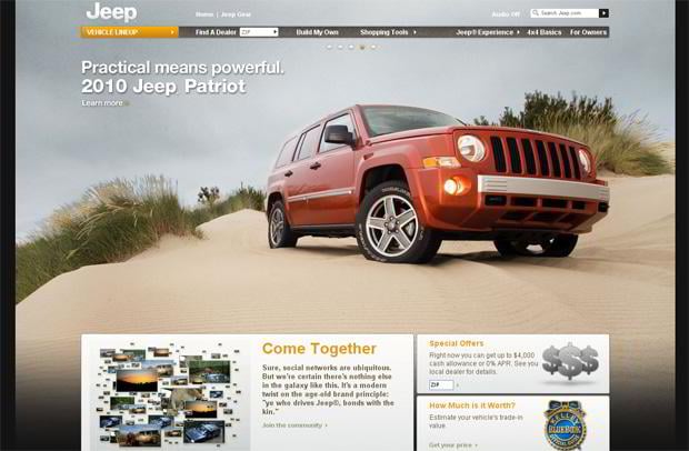 car web design theme - Jeep