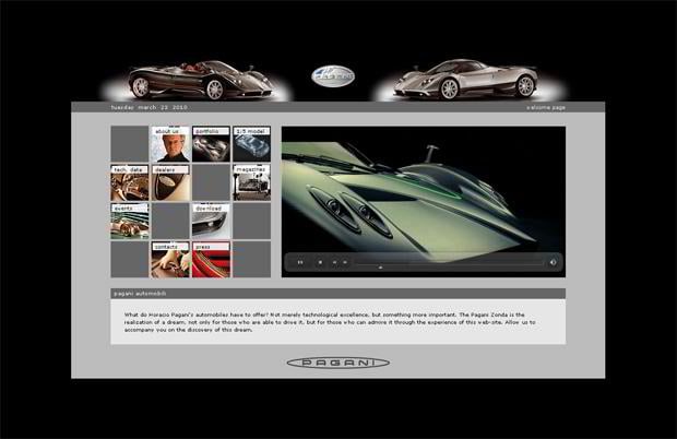 car web design - Paganiautomobili