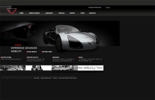 car website design - Venturi