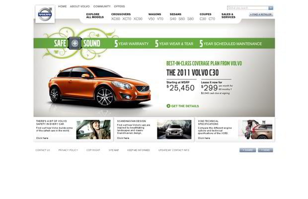 car website design - Volvo