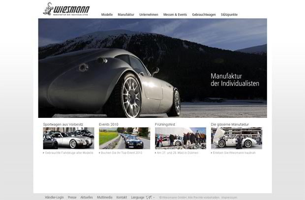 car website - Wiesmann