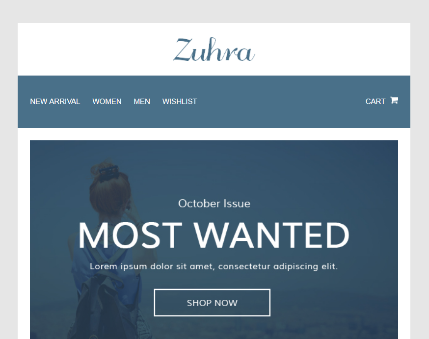 Zuhra - Ecommerce Email Template