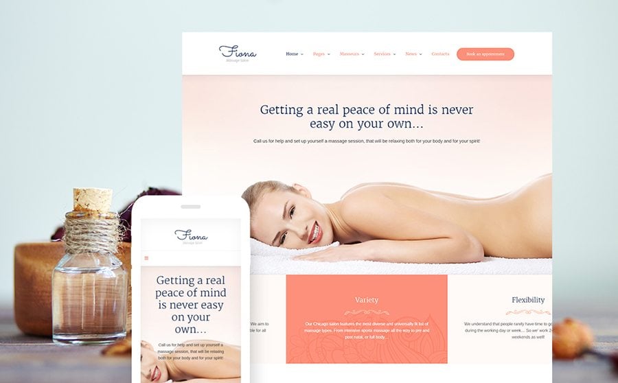 Beauty Spa & Massage Salon Website Responsive WordPress Theme
