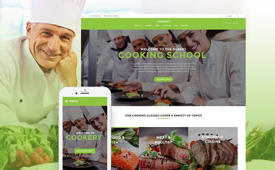 烹饪-烹饪学校响应WordPress主题
