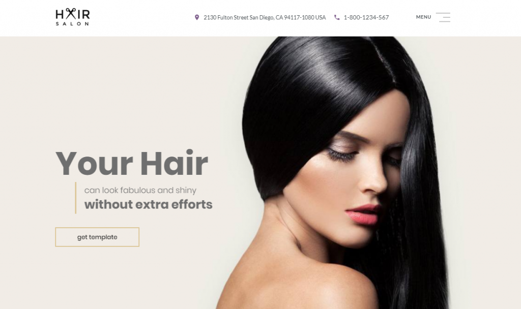Hair Salon Multipage Website Template: