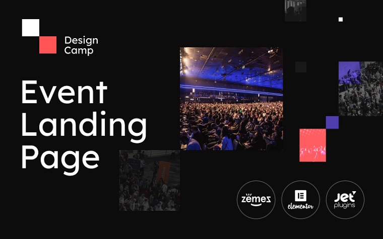 DesignCamp - Modern Event Landing Page Platform WordPress Theme.