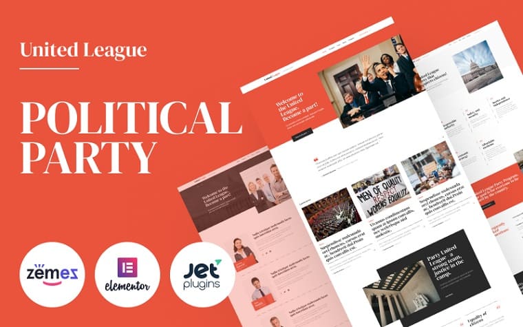 United League - Solid And Reliable Political Campaign Template WordPress Theme.