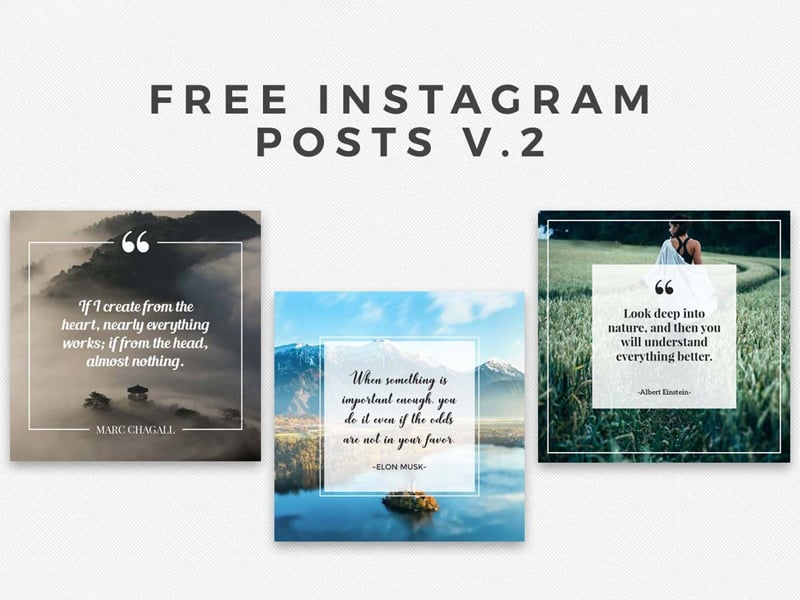 5个免费的instagram帖子