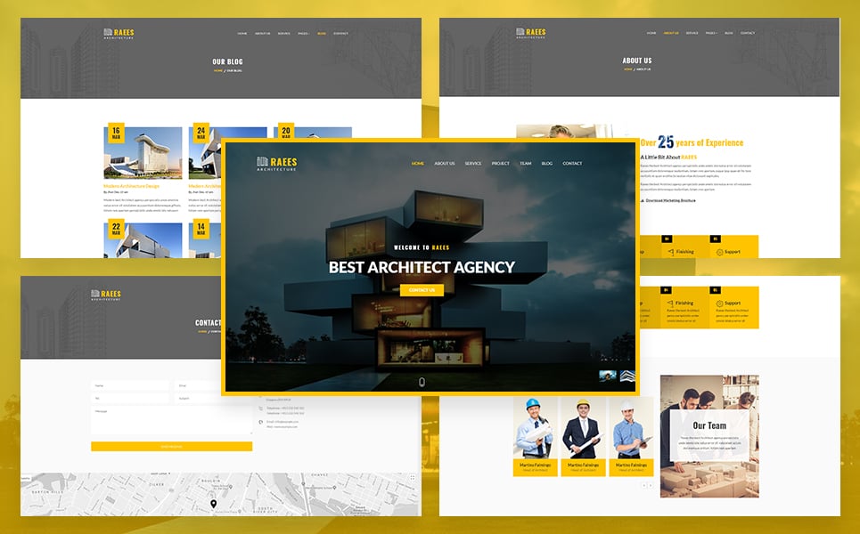 Raees - Responsive Architecture / Architect Website Template