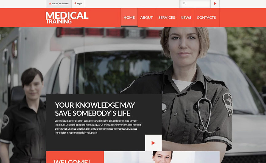 Medical Training School Website Template