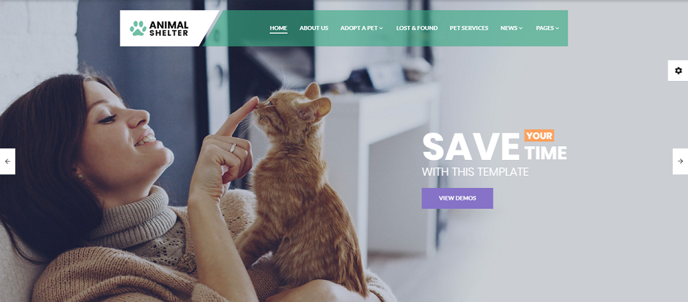 动物收容所-动物护理响应网站模板