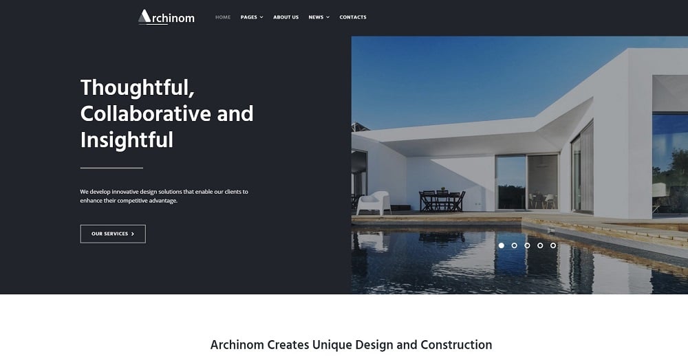 Archinom - Architect Elementor WordPress Theme