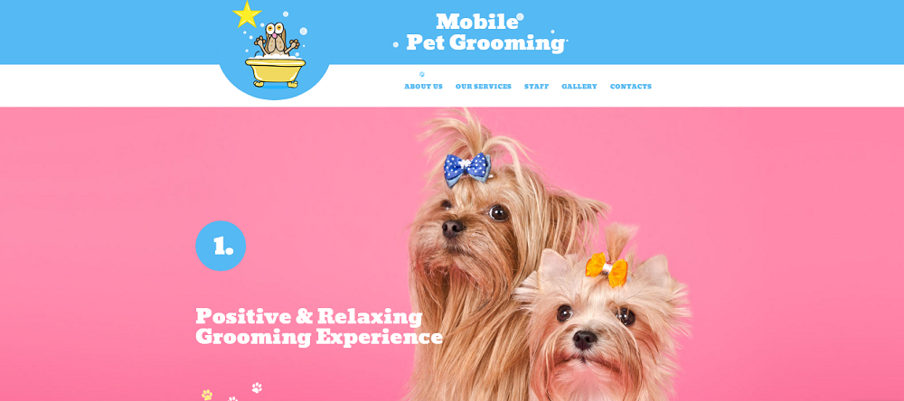 移动宠物美容网站模板