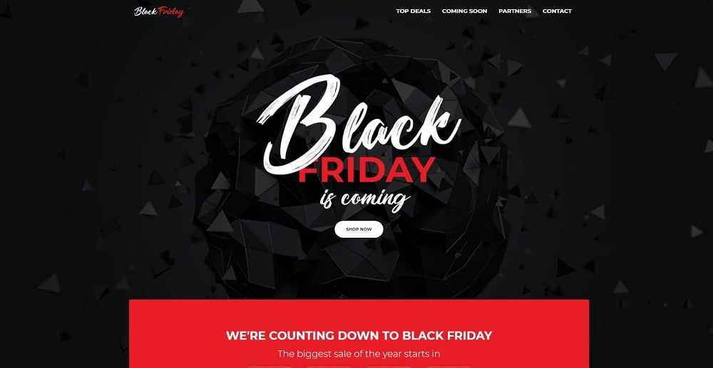Black Friday - Event Planner Elementor WordPress Theme