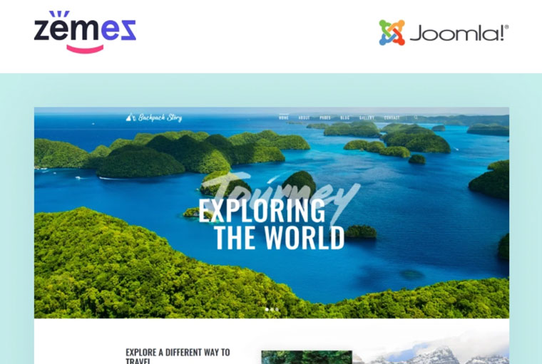 Backpack Story - Travel Agency Multipage Modern Joomla Template.