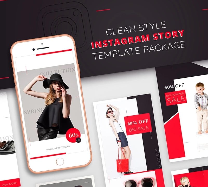时尚商业社交媒体的Instagram故事模板包