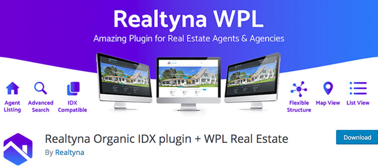 Realtyna有机IDX插件+ WPL房地产.