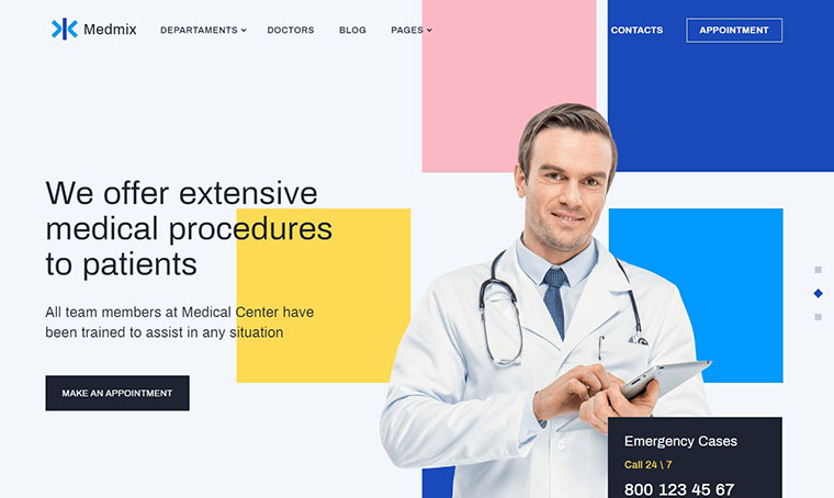 Medmix - WordPress Medical Theme for Doctor Appointments