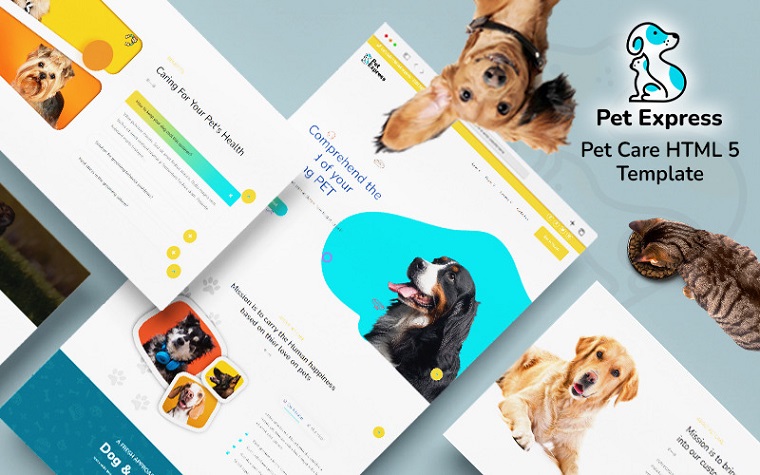 宠物快递-现代 & 创造性的宠物护理HTML模板.