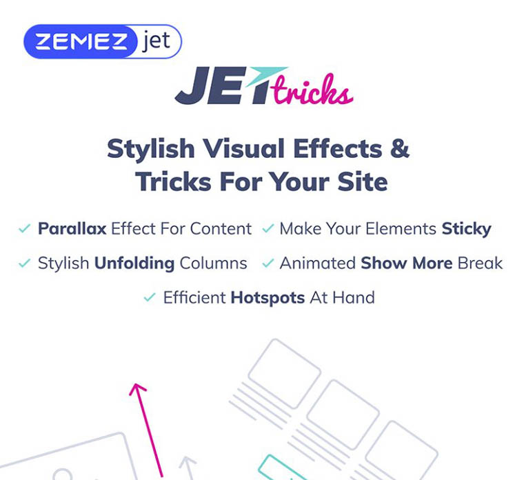 JetTricks - Visual Effects Addon for Elementor WordPress Plugin.