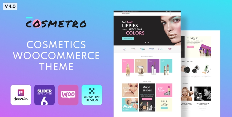 Cosmetro -化妆品商店元素WooCommerce主题.