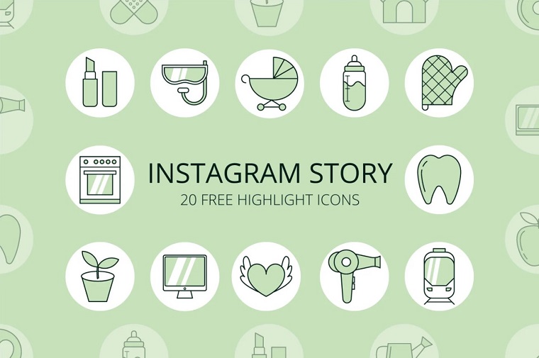 20 free icons for Instagram.