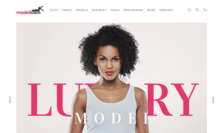 Modelicom - Model Agency Portfolio website template
