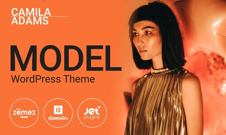 Camila Adams - Model Fashion WordPress theme