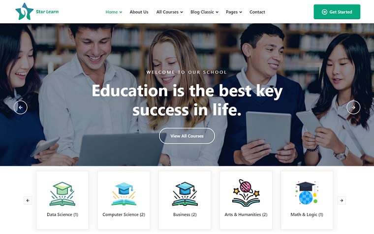 明星学习-教育和在线课程WordPress主题.