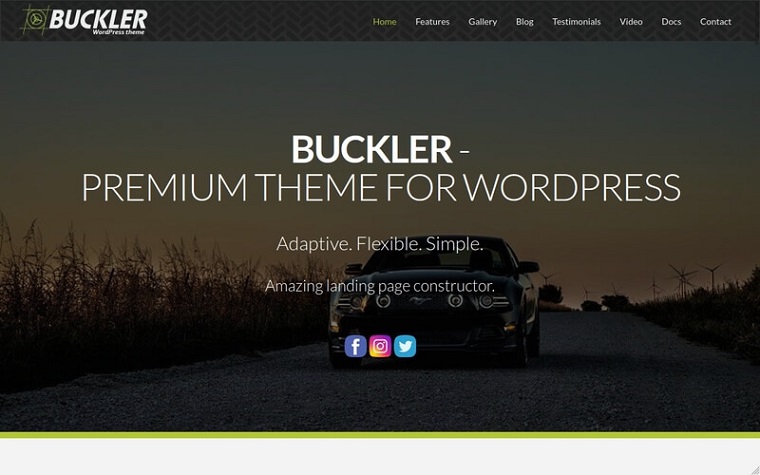 Buckler -单一产品WordPress.