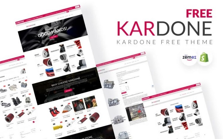 Kardone - Auto Parts Free Shopify Theme.