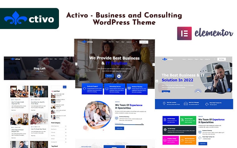 Activo -商业和咨询WordPress主题.