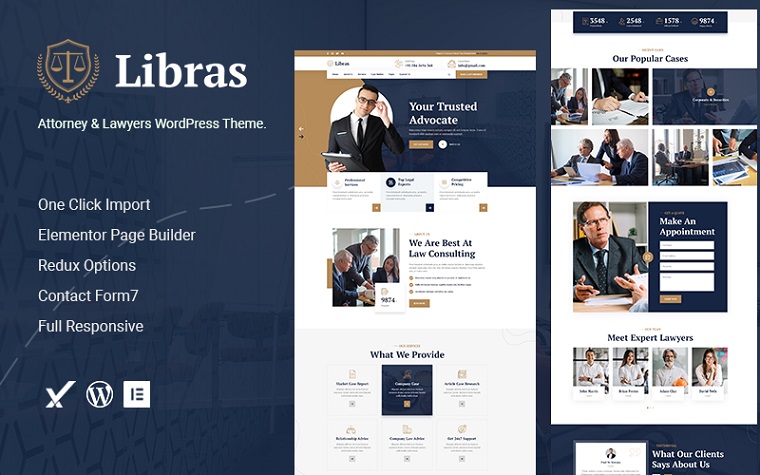 Libras - Attorney & Lawyers WordPress Theme.