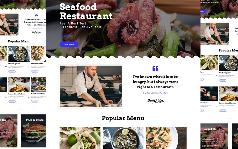 Julia - Seafood and Restaurant One Page WordPress Theme.