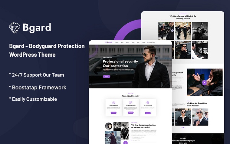 Bgard - Bodyguard WordPress Theme.