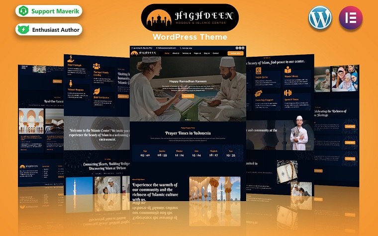 High Deen - Mosque & Islamic Center WordPress Theme.