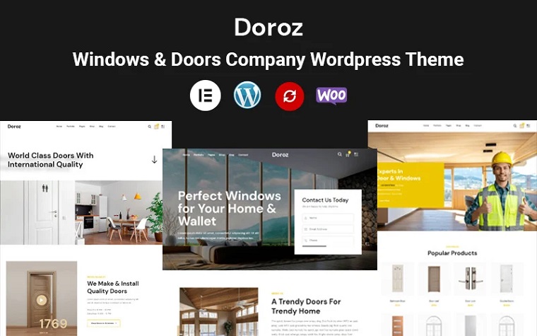 Doroz - Windows & Doors WordPress Theme.