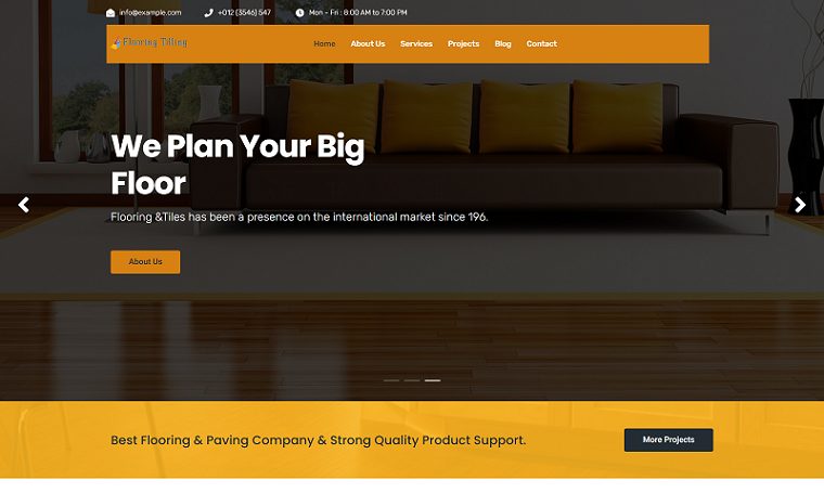 Floor and Paving Service HTML Landing Page Template.