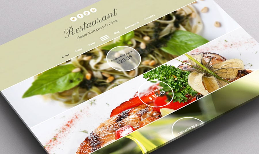 Gratis HTML5 Theme für Restaurant Webseite