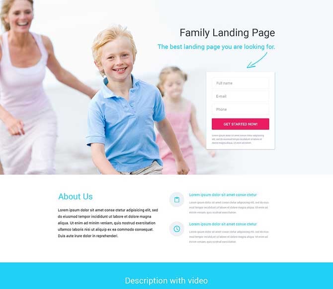 6family-center-responsive-landing-page-template