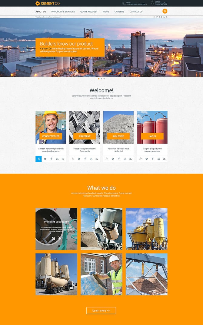 1cement-company-website-template