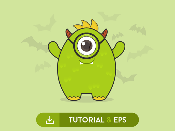 Cute-Monster-Tutorial-Free-EPS-by-Junoteam
