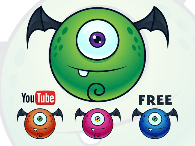 Free-Cute-Vector-Monster-Video-Tutorial-by-pixaroma