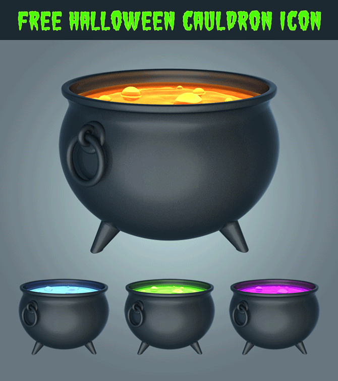 Free-Halloween-Cauldron-Icon-3D-by-pixaroma
