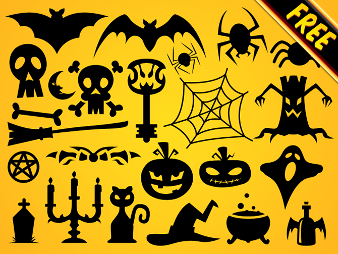 Free-Halloween-Vector-Shapes-Video-Tutorial-by-pixaroma