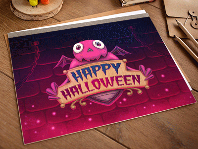 Free-Happy-Halloween-Digital-Painting-by-pixaroma